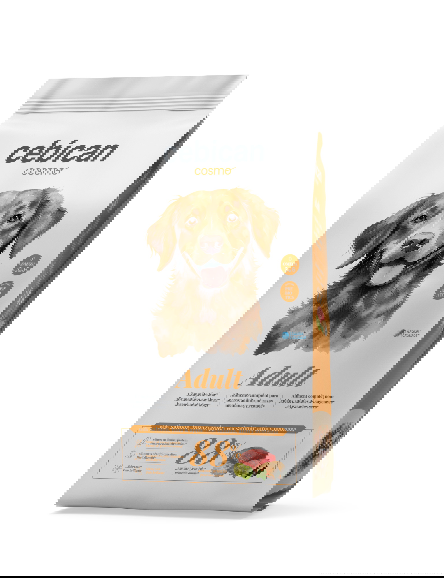 אוכל כלבים סלמון ותפוח