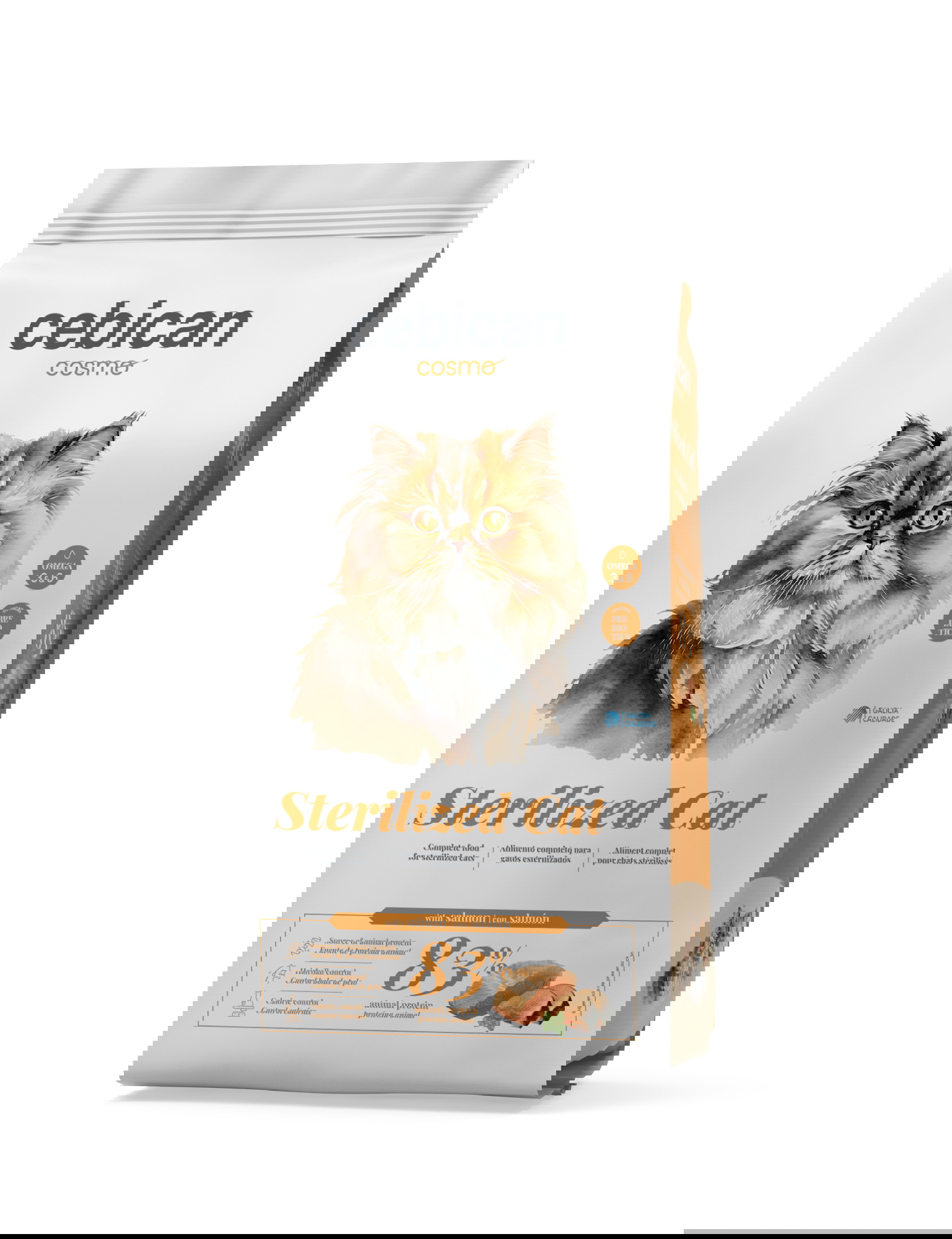 אוכל חתולים סטרילייזד בטעם סלמון